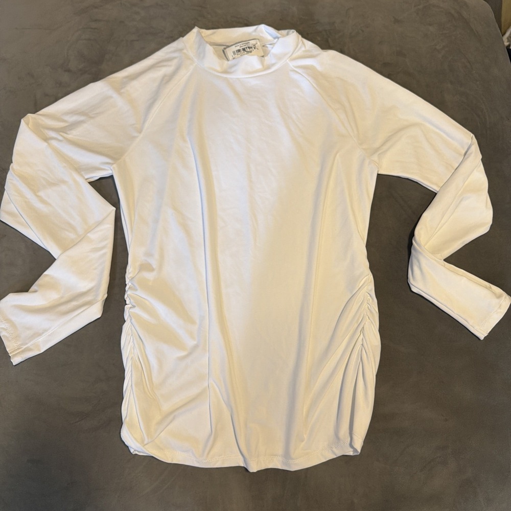 Calia Women's White Rashguard Long Sleeve Sz Medium
